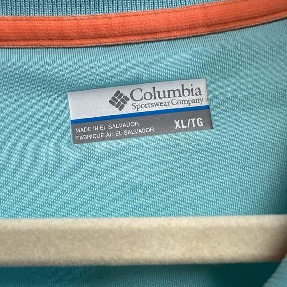 Columbia Blue Polo Shirt Moisture-Wicking Athletic Fit - Picture 3 of 3